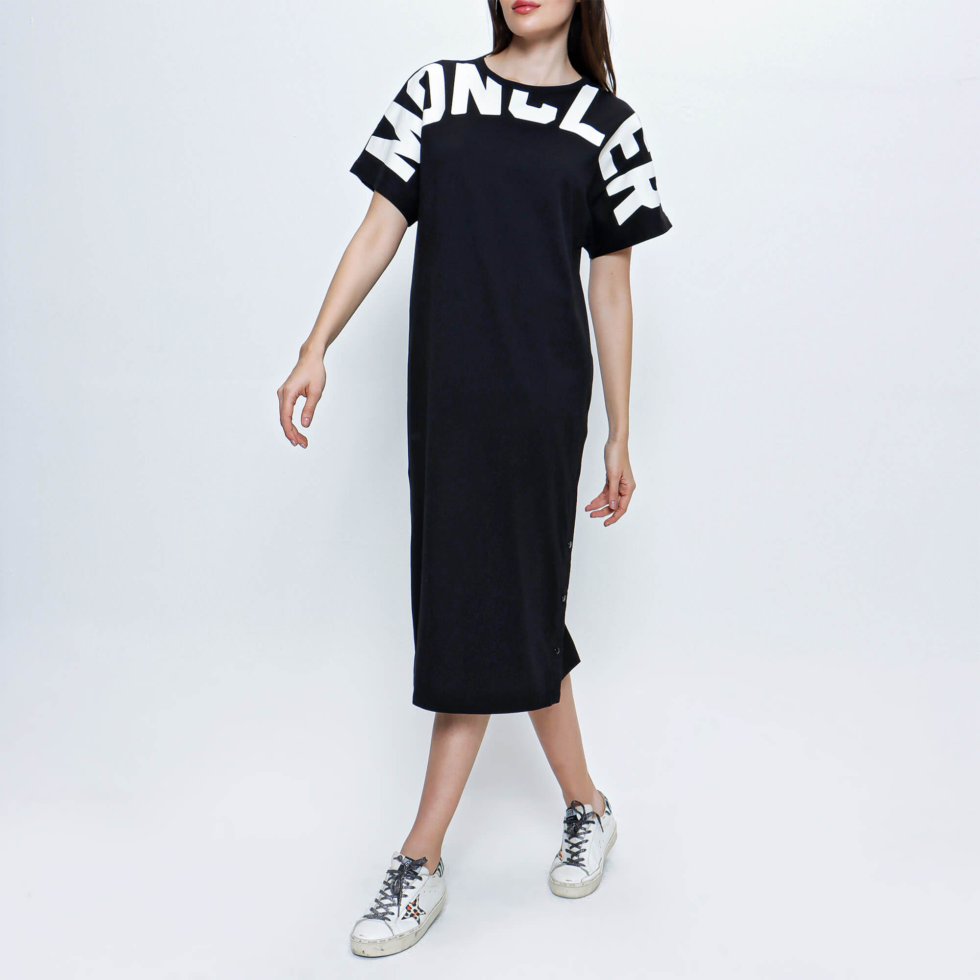 Moncler - Black Moncler Logo T shirt Dress 